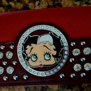 2011 Vintage Betty Boop Red Bling Wallet